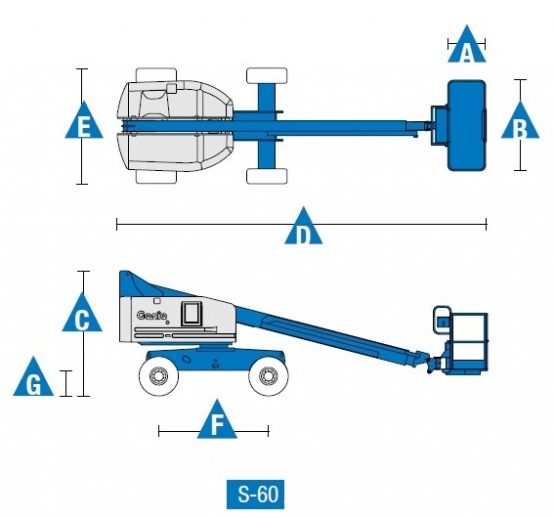 PLATAFORMA TELESCÓPICA DE ELEVACIÓN GENIE  S60 - Imagen 2